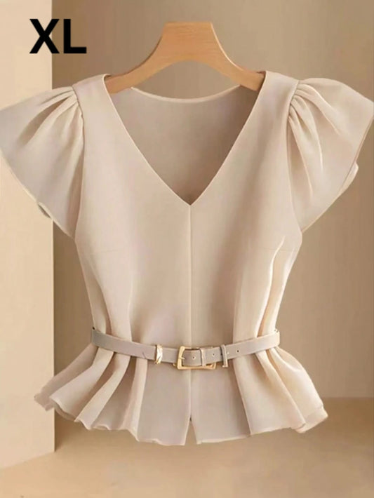 Top Beige- No Stretch -  Talla XL - Incluye Faja