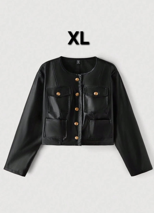 Blazer Chaqueta de Cuero - Poco Stretch -  Talla XL