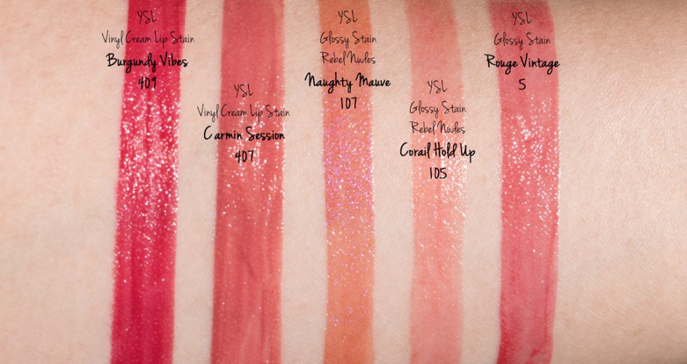 YSL Rouge Fur Couture Vernis A Levres Rebel Nudes Glossy Stain No.107 FULL SIZE - Tinte Brillante para Labios