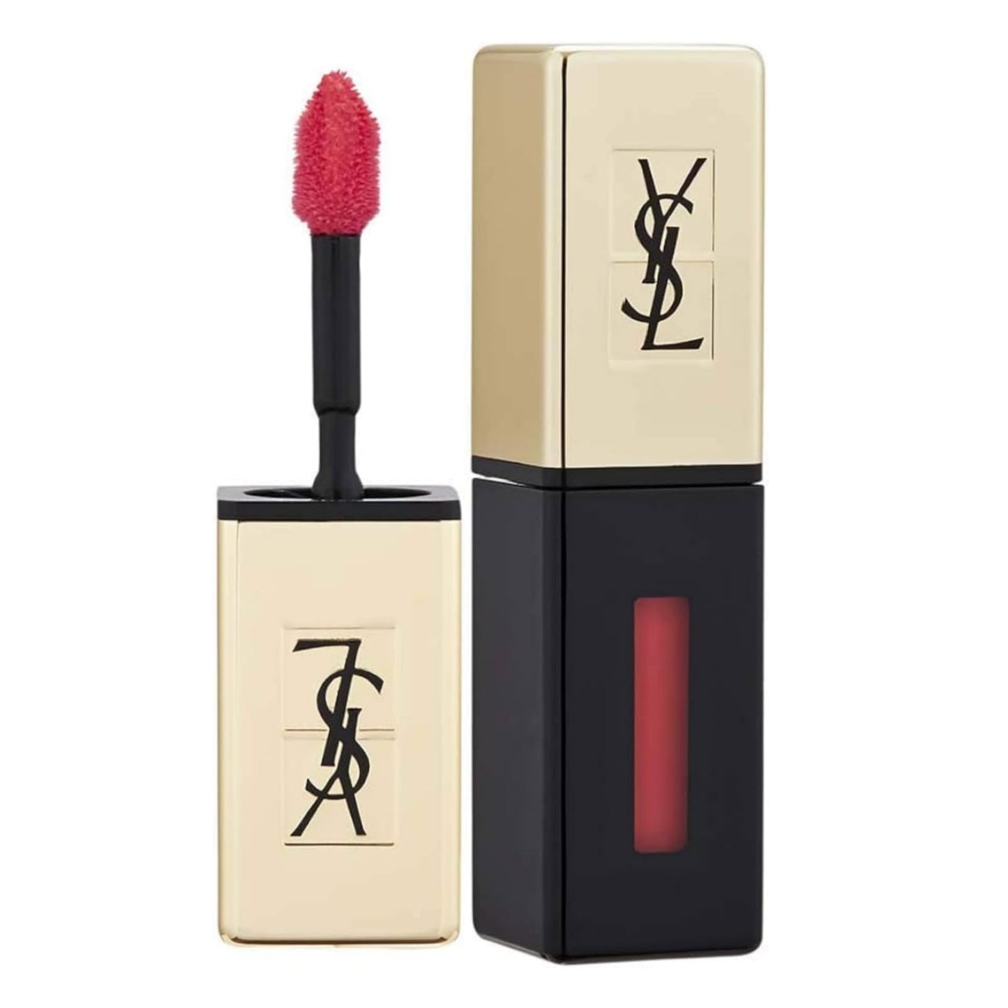 YSL Rouge Fur Couture Vernis A Levres Rebel Nudes Glossy Stain No.107 FULL SIZE - Tinte Brillante para Labios
