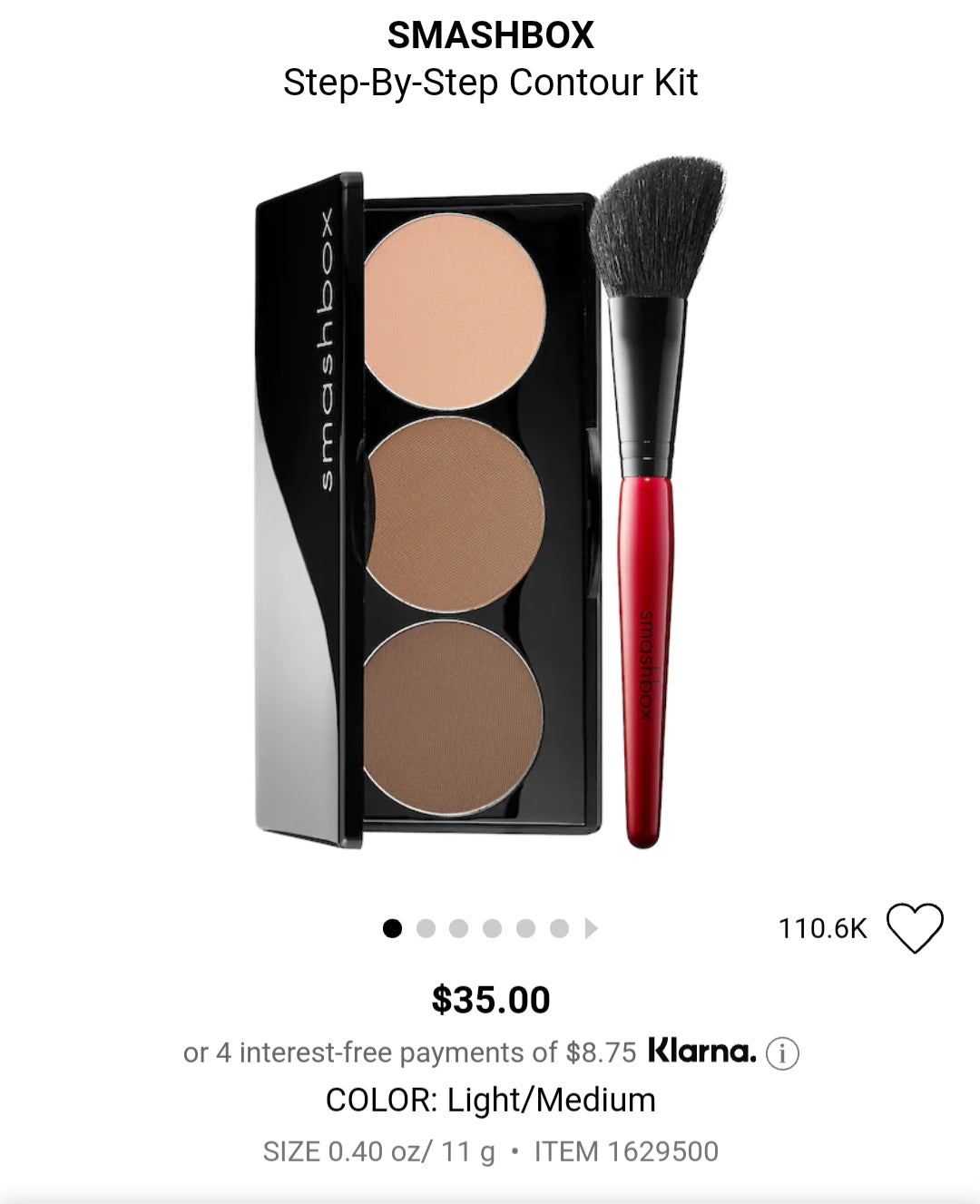 SMASHBOX Step-By-Step Contour Highlighter & Bronzer Face Palette Kit FULL SIZE - Kit para Contorno con Brocha