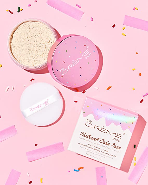 THE CREME SHOP Natural Cake Face Baking & Setting Powder FULL SIZE - Polvo Traslucido - Producto Coreano