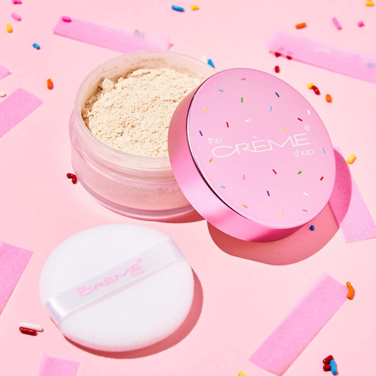 THE CREME SHOP Natural Cake Face Baking & Setting Powder FULL SIZE - Polvo Traslucido - Producto Coreano