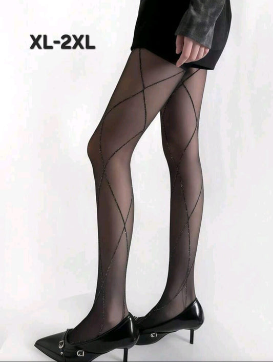 Medias con Brillo en Diseño - Unitalla XL-2XL