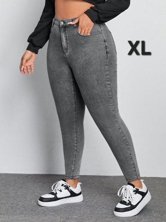 Pantalon Jean Gris  - Stretch -  Talla XL