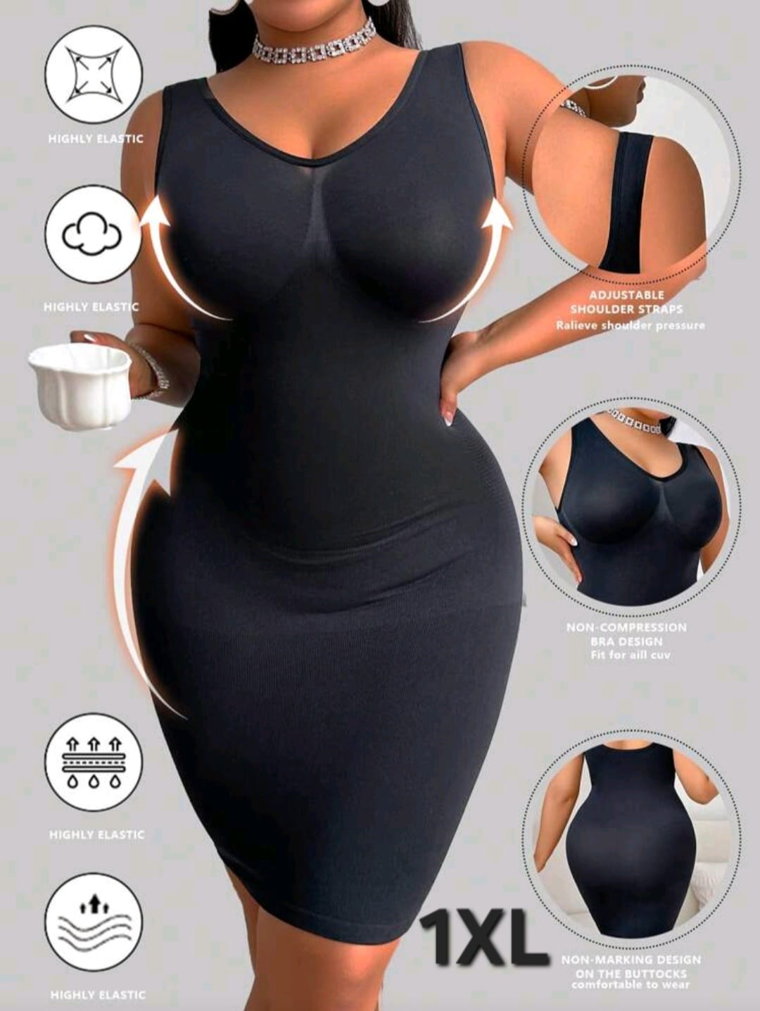 Vestido Faja Moldeadora  - Talla 1XL