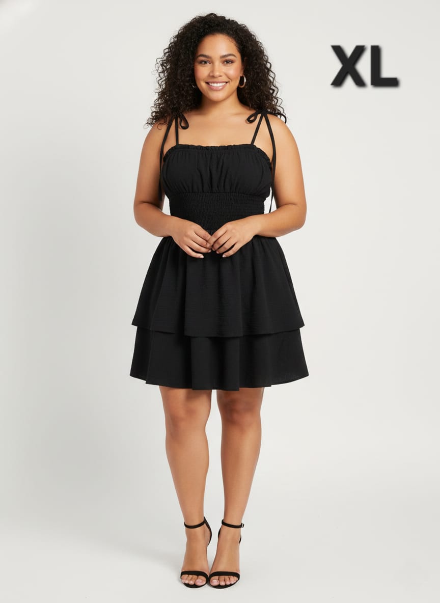 Vestido Negro - Stretch - Talla XL