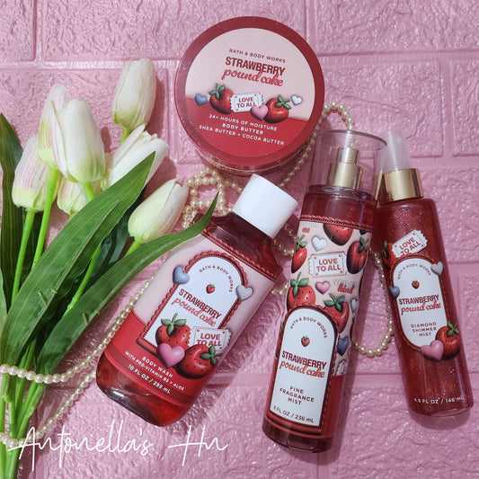 BATH & BODY WORKS Colección STRAWBERRY POUND CAKE