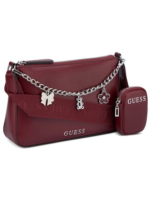 GUESS Bolso Rojo Vino Borgoña