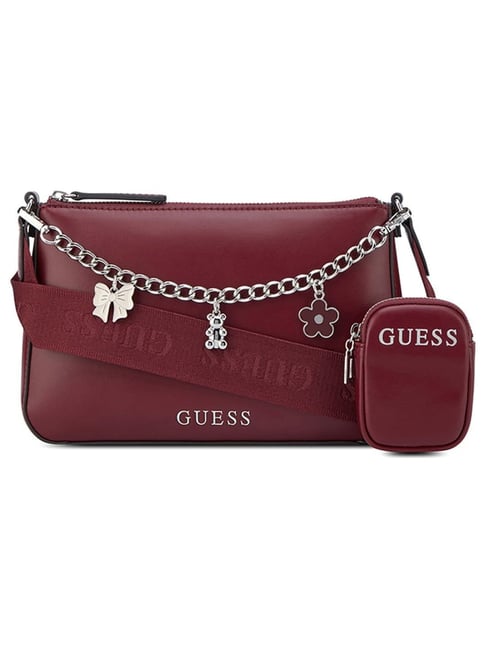 GUESS Bolso Rojo Vino Borgoña