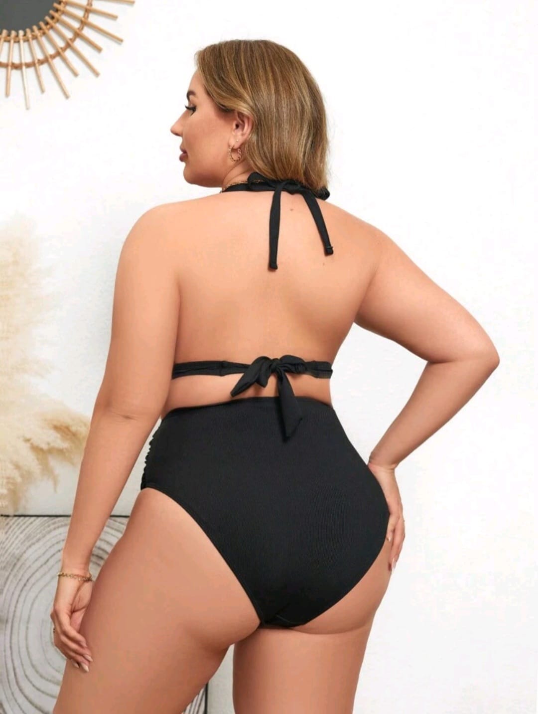 Traje de Baño Negro 2 Pzas -  Stretch -  Talla 1XL (Copia)