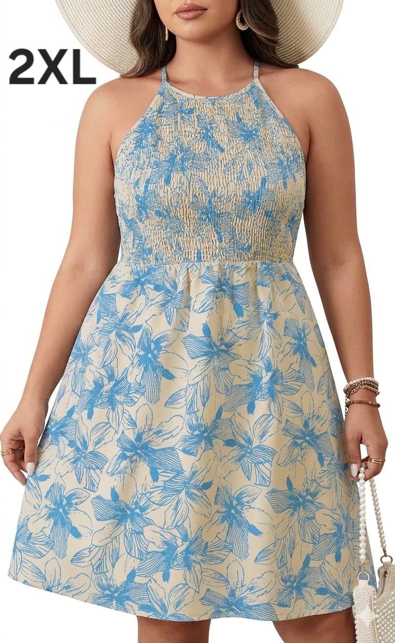 Vestido Floral - Stretch - Talla 2XL