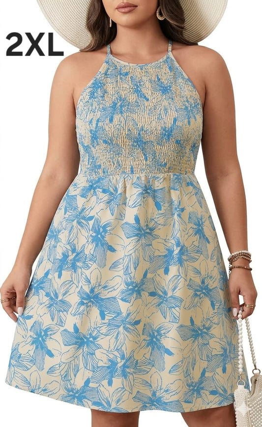 Vestido Floral - Stretch - Talla 2XL