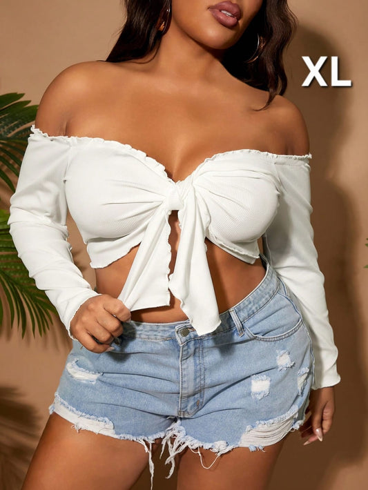 Top Blanco -  Stretch -  Talla XL
