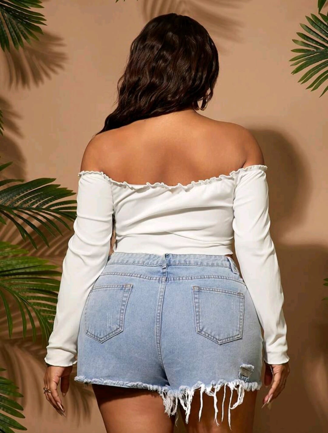 Crop Top Blanco -  Stretch -  Talla XL