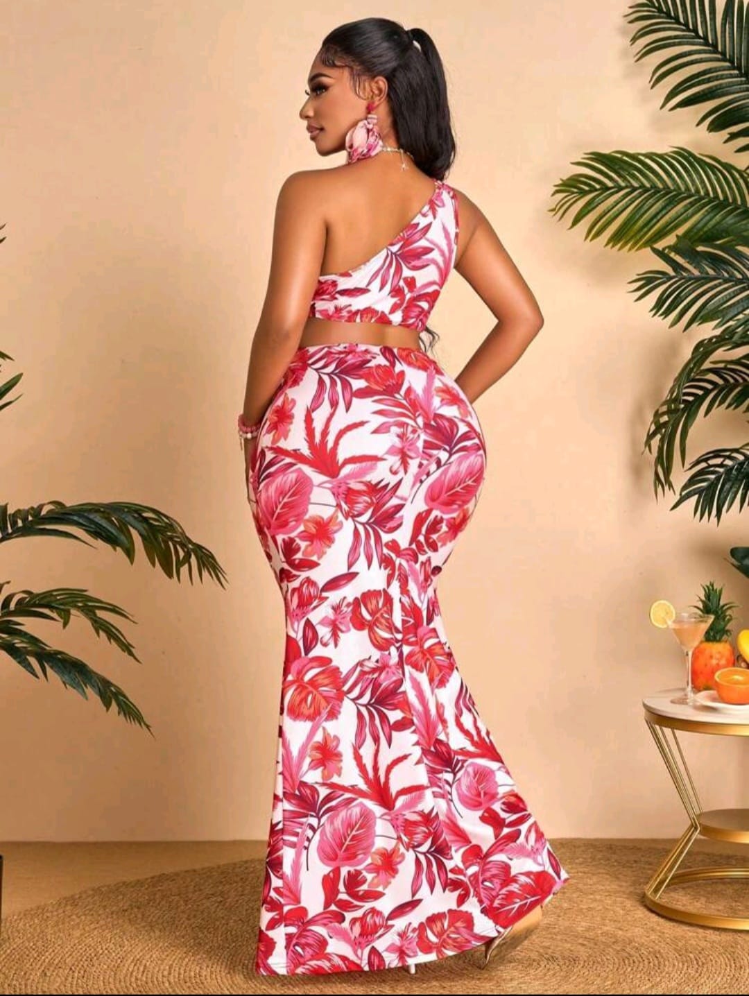 Vestido Floral - Stretch - Talla XL