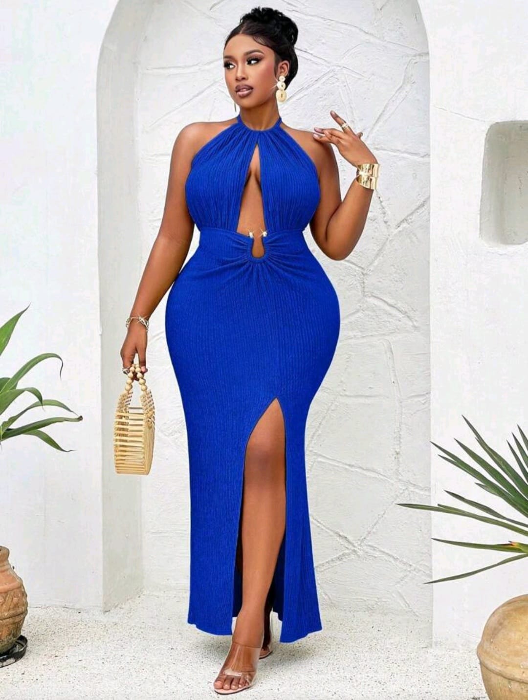 Vestido Azul - Stretch - Talla XL