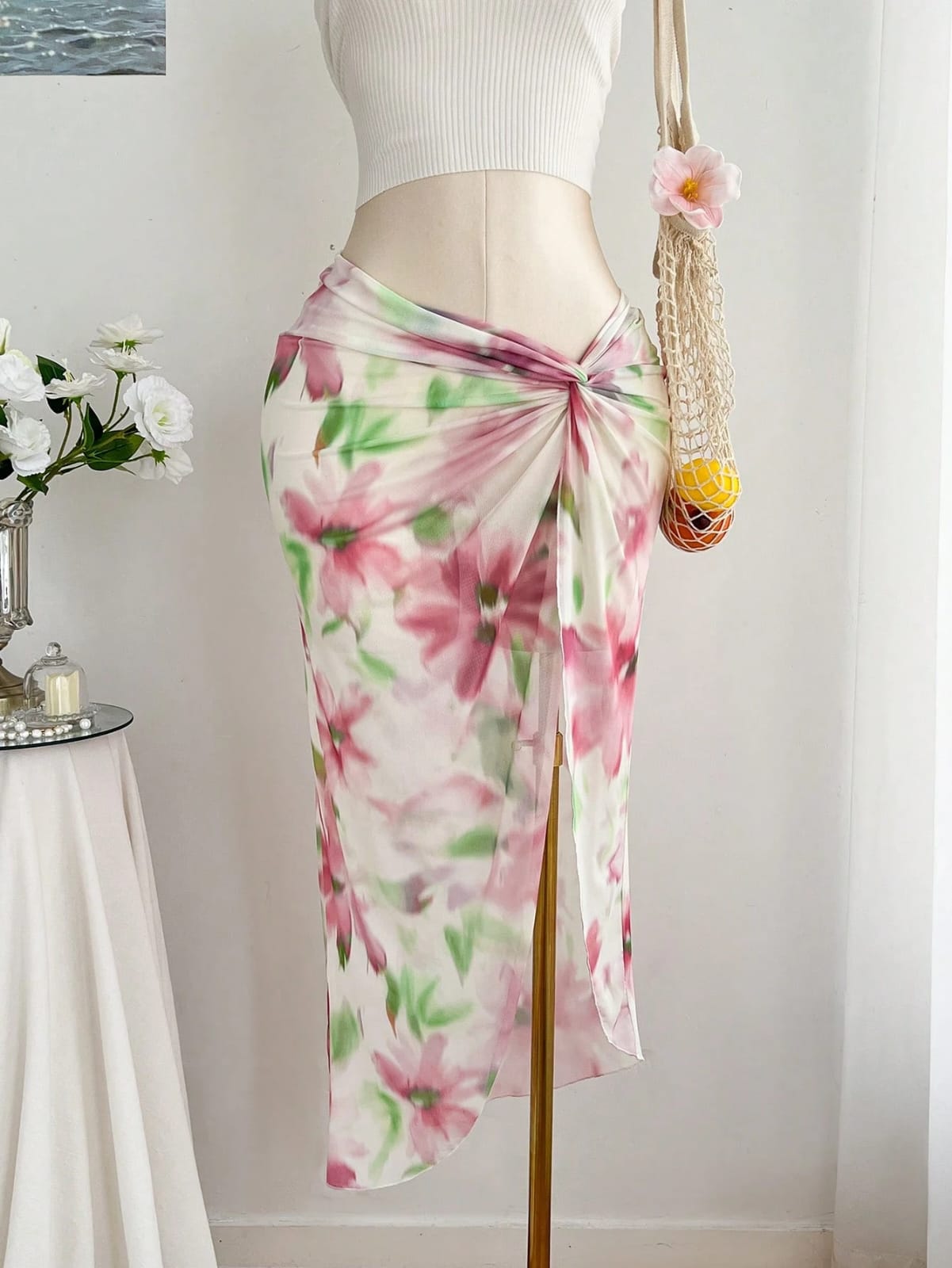 Falda Salida de Baño Floral - Talla XL