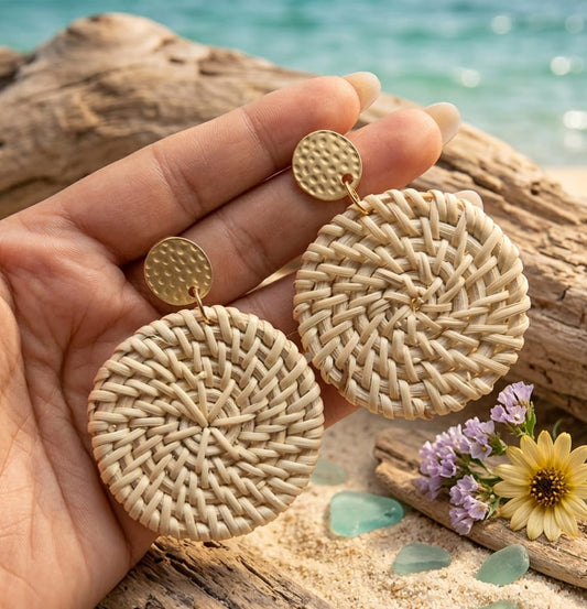 Aretes de Playa de Mimbre