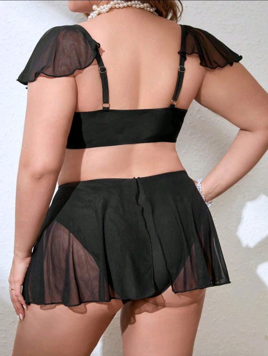 Traje de Baño Negro 2 Pzas -  Stretch -  Talla XL