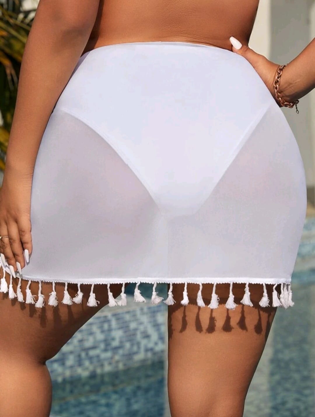 Falda Salida de Baño Blanca - Talla 1XL