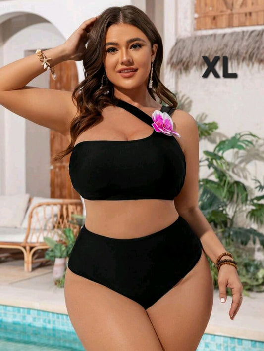 Traje de Baño Negro 2 Pzas -  Stretch -  Talla XL