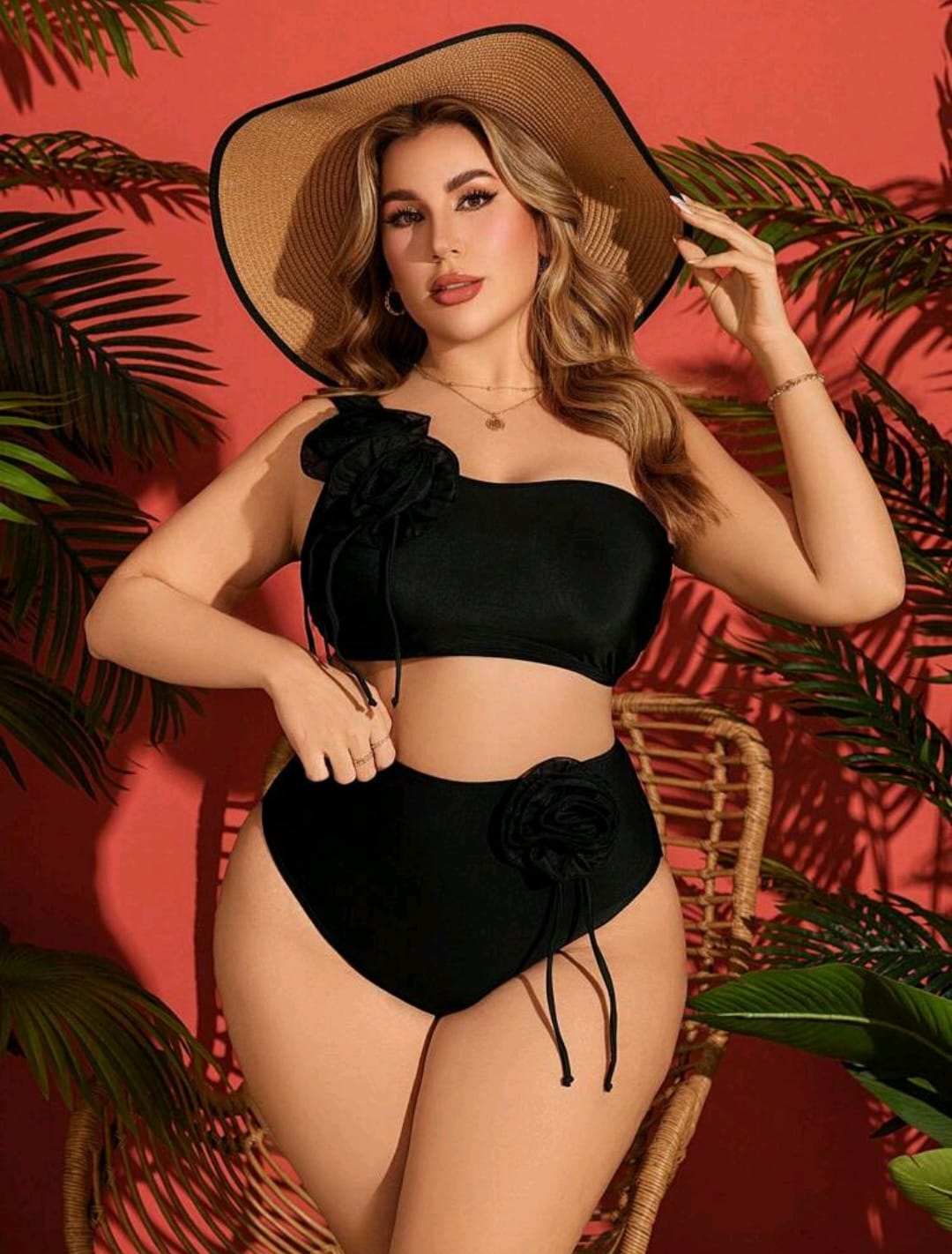 Traje de Baño Negro 2 Pzas -  Stretch -  Talla 2XL