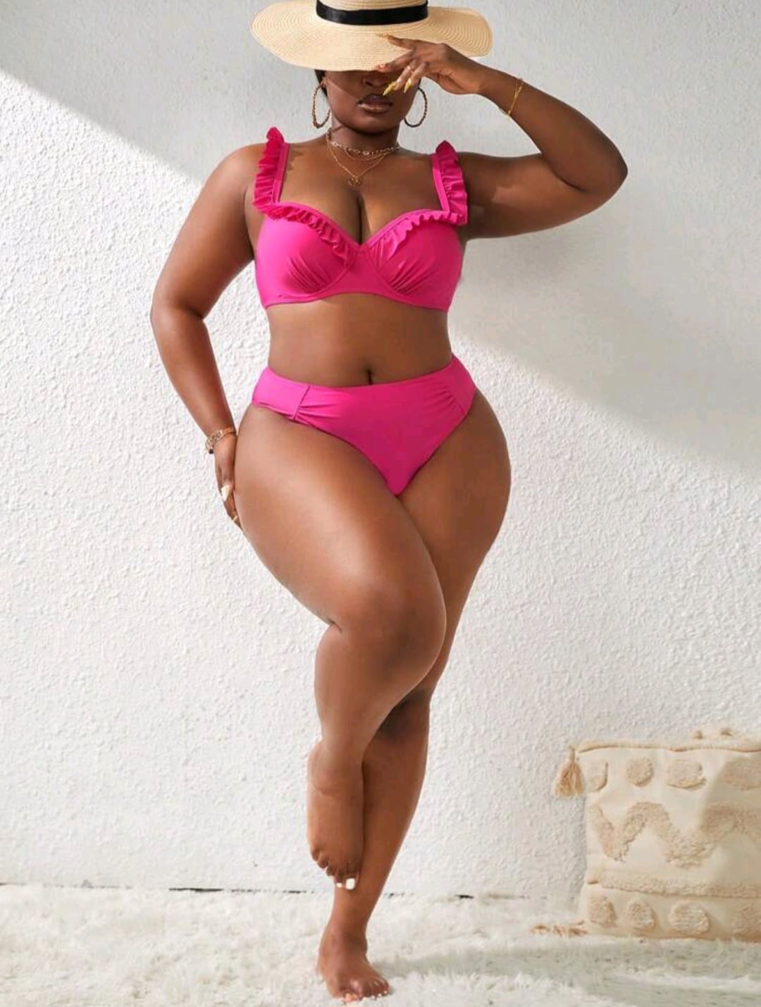 Traje de Baño Fuscia 2 Pzas -  Stretch -  Talla 2XL