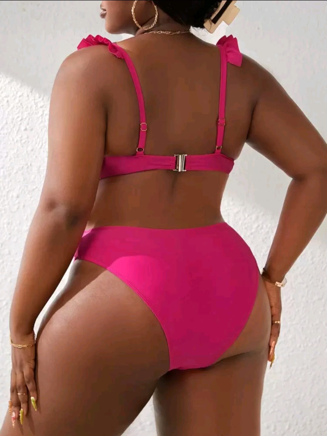 Traje de Baño Fuscia 2 Pzas -  Stretch -  Talla 2XL
