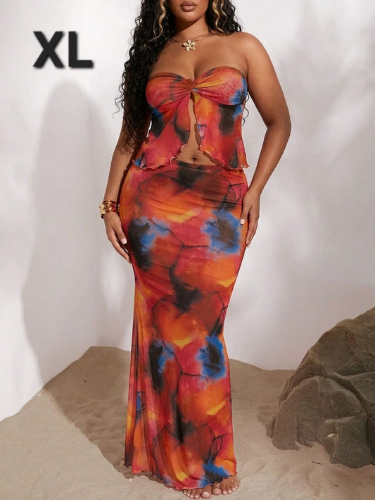 Coordinado Floral - Stretch - Talla XL