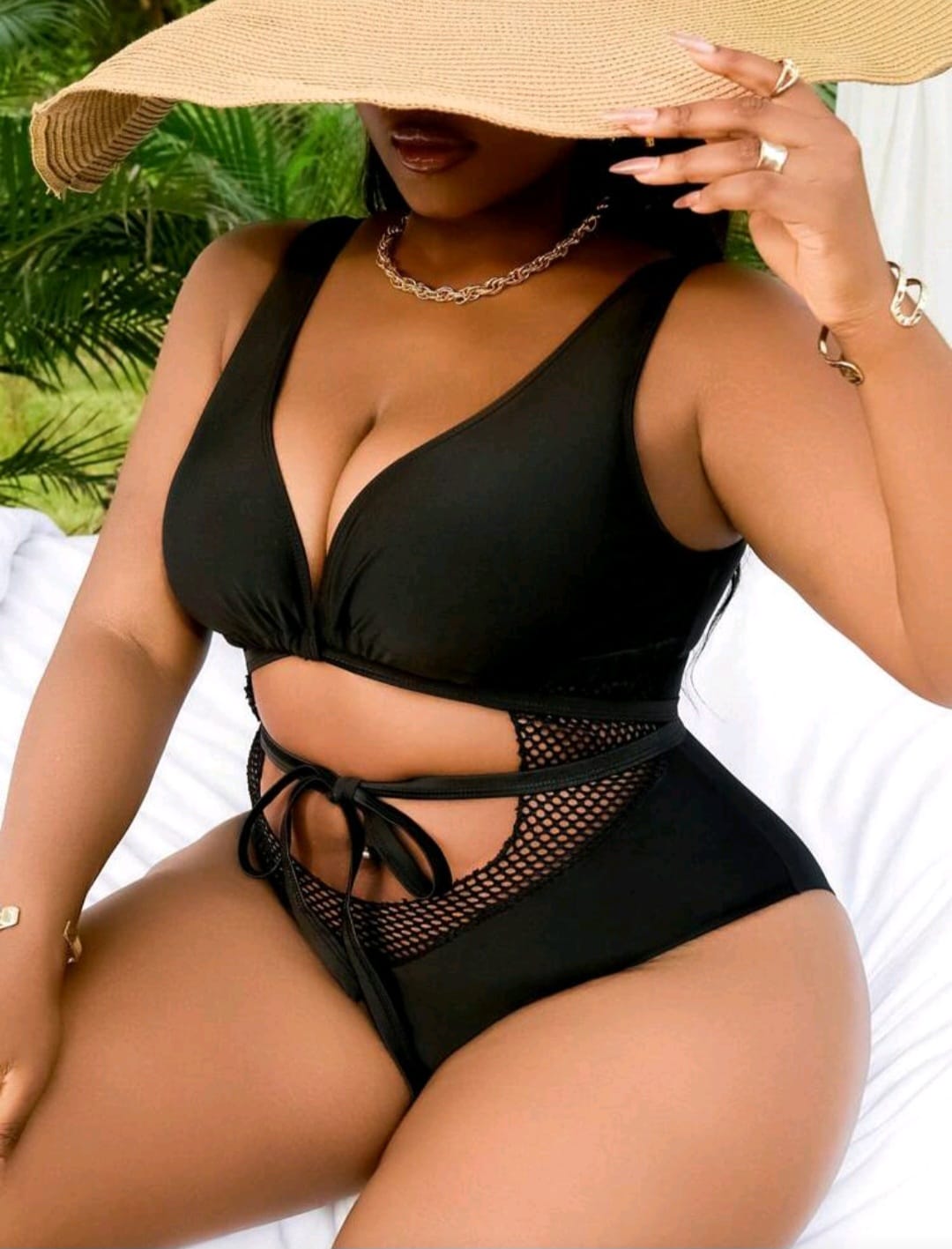 Traje de Baño Negro -  Stretch -  Talla XL