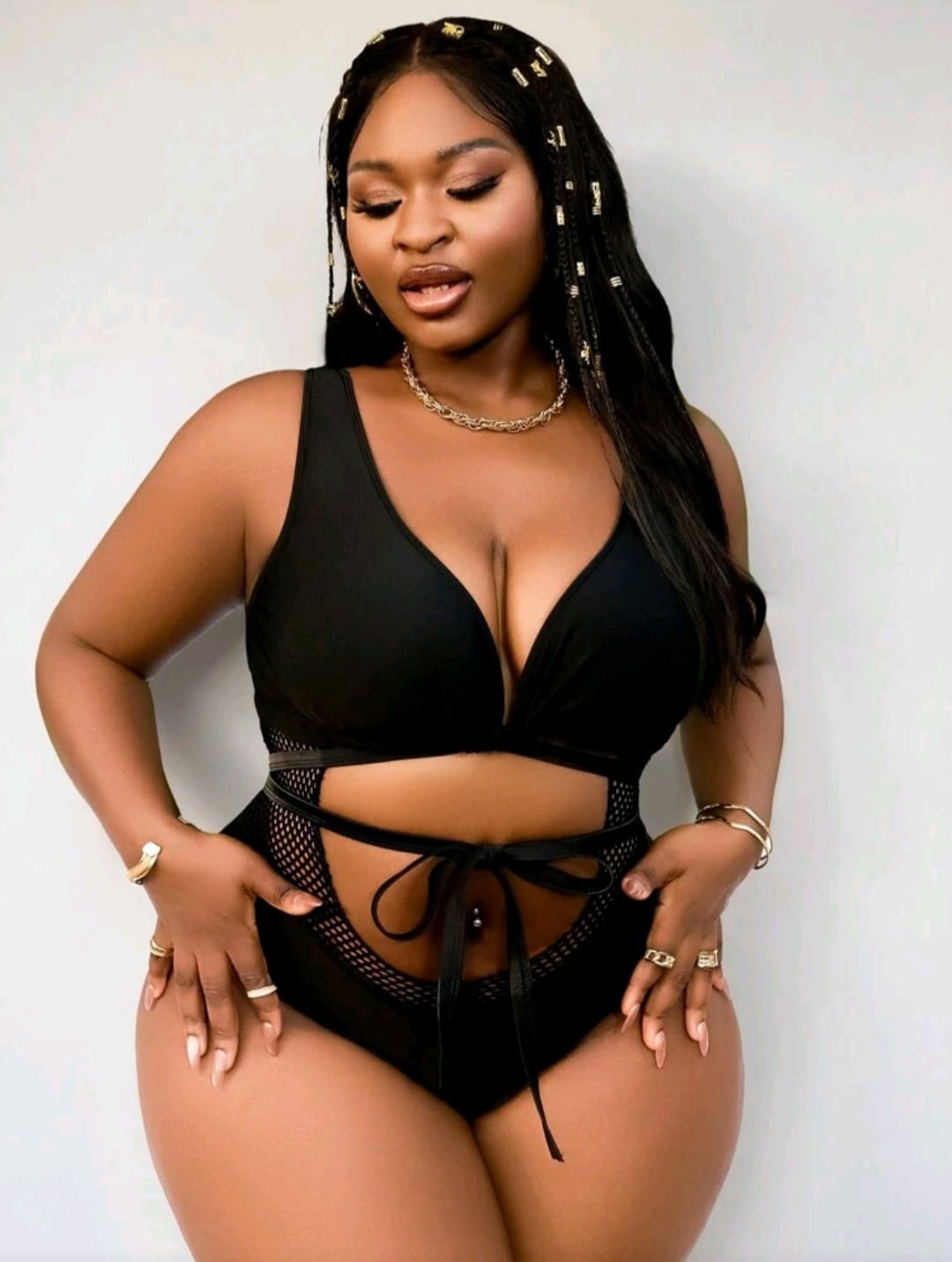 Traje de Baño Negro -  Stretch -  Talla XL