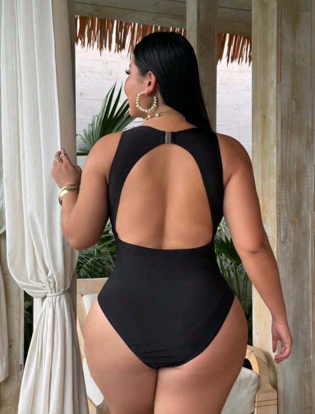 Traje de Baño Negro -  Stretch -  Talla XL