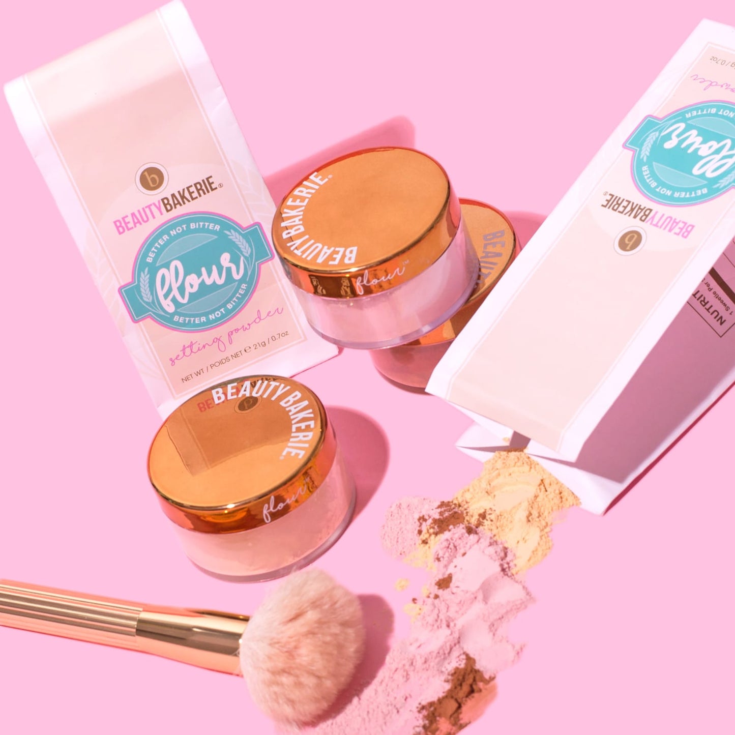 BEAUTY BAKERIE Oat (Translucent) Loose Flour Setting Powder FULL SIZE - Polvo Traslucido de Avena