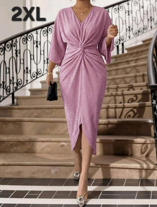 Vestido Rosa - Stretch - Talla 2XL