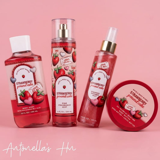 BATH & BODY WORKS Colección STRAWBERRY POUND CAKE