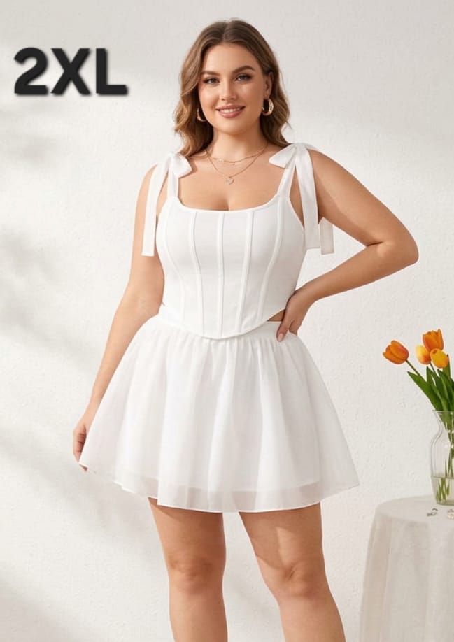 Coordinado Blanco - Strech - Talla 2XL