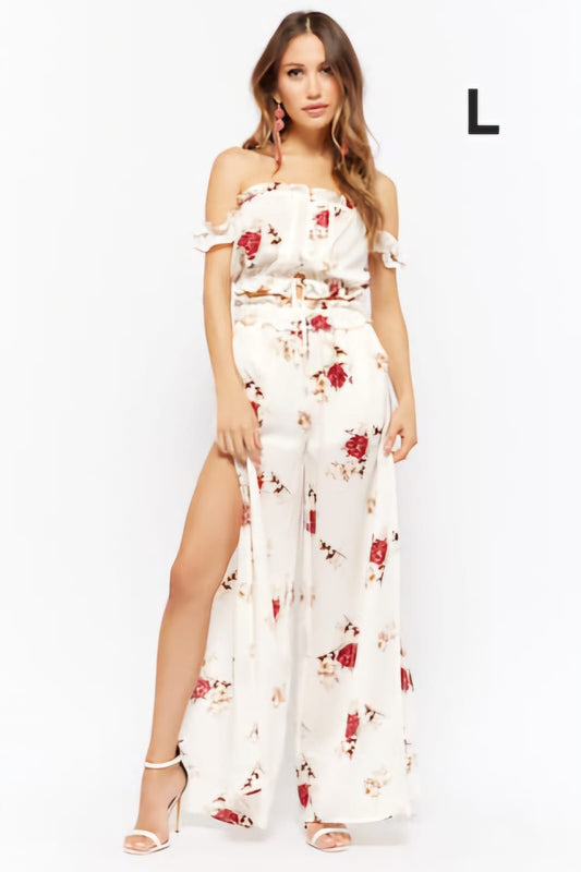 Coordinado Floral - No Stretch - Talla L