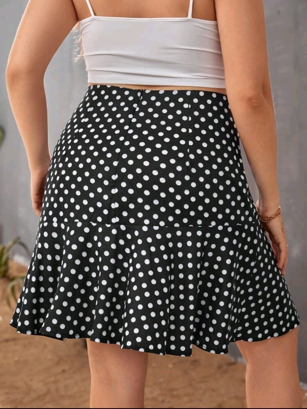 Falda Polka Dot - No Stretch -  Talla XL