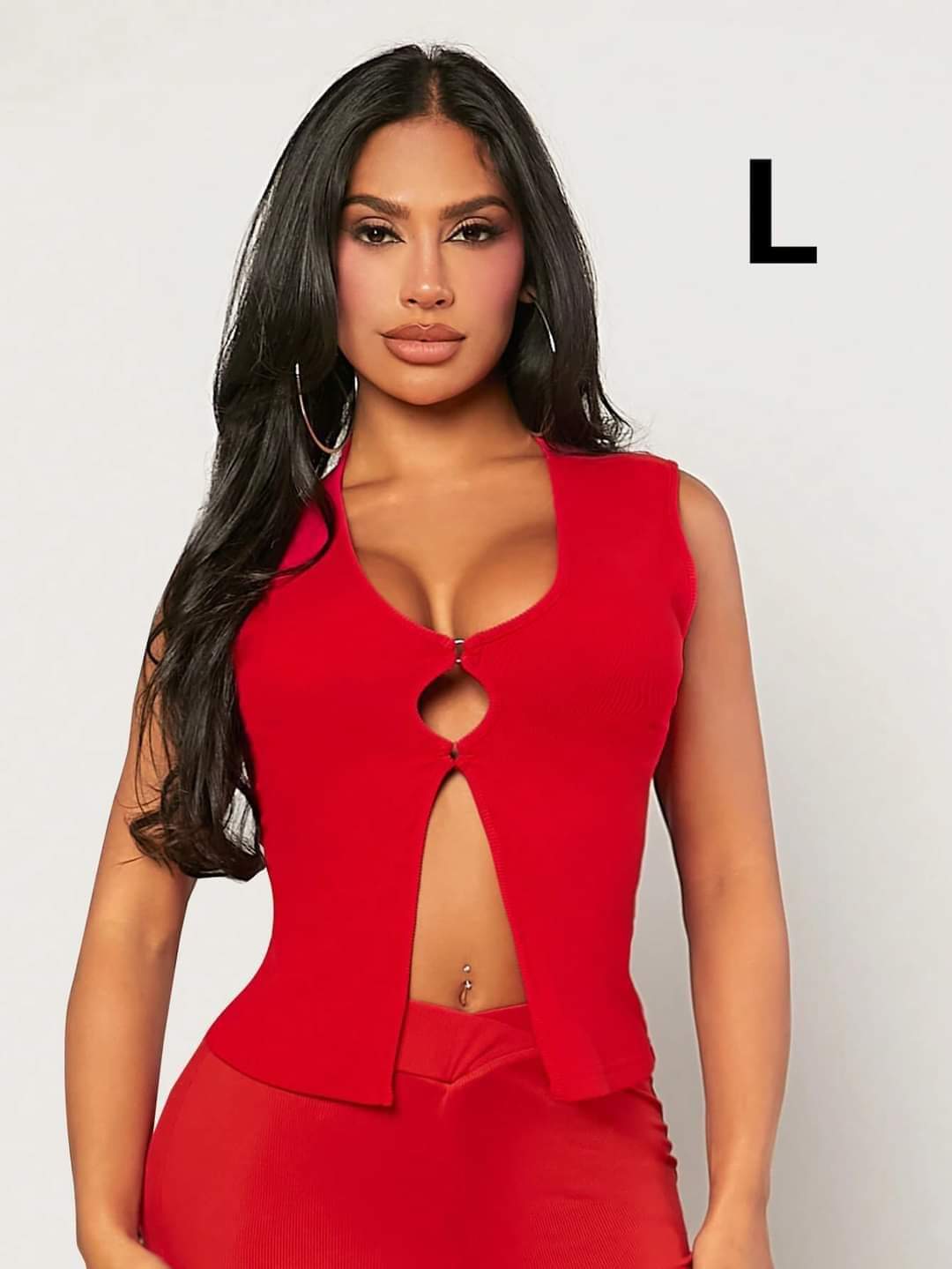 Top Rojo - Stretch -  Talla L