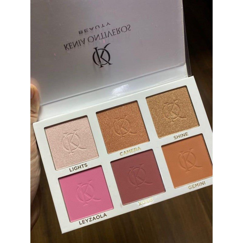 KENIA ONTIVEROS Blush and Shine Kit  - Paleta para Rostro y Mejillas