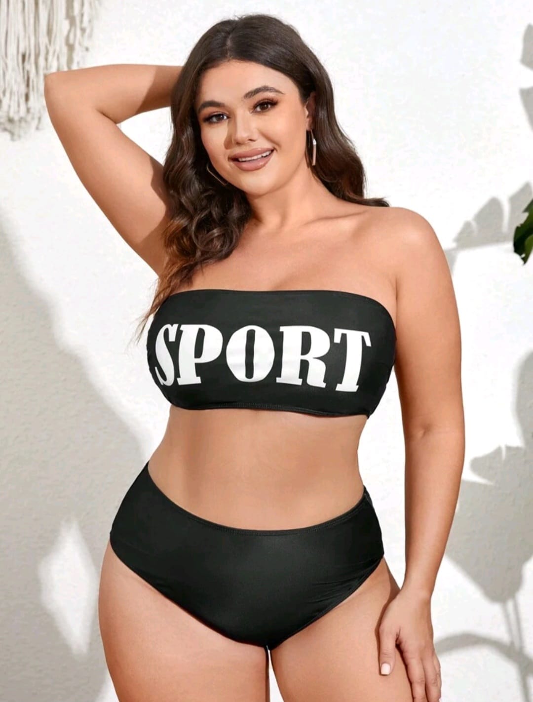 Traje de Baño Negro Sport 4 Pzas -  Stretch -  Talla 1XL