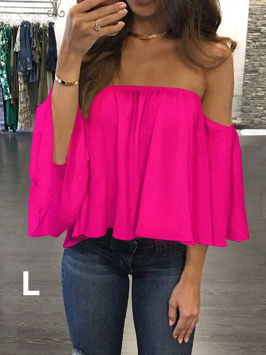 Top Fuscia - Stretch -  Talla L queda XL