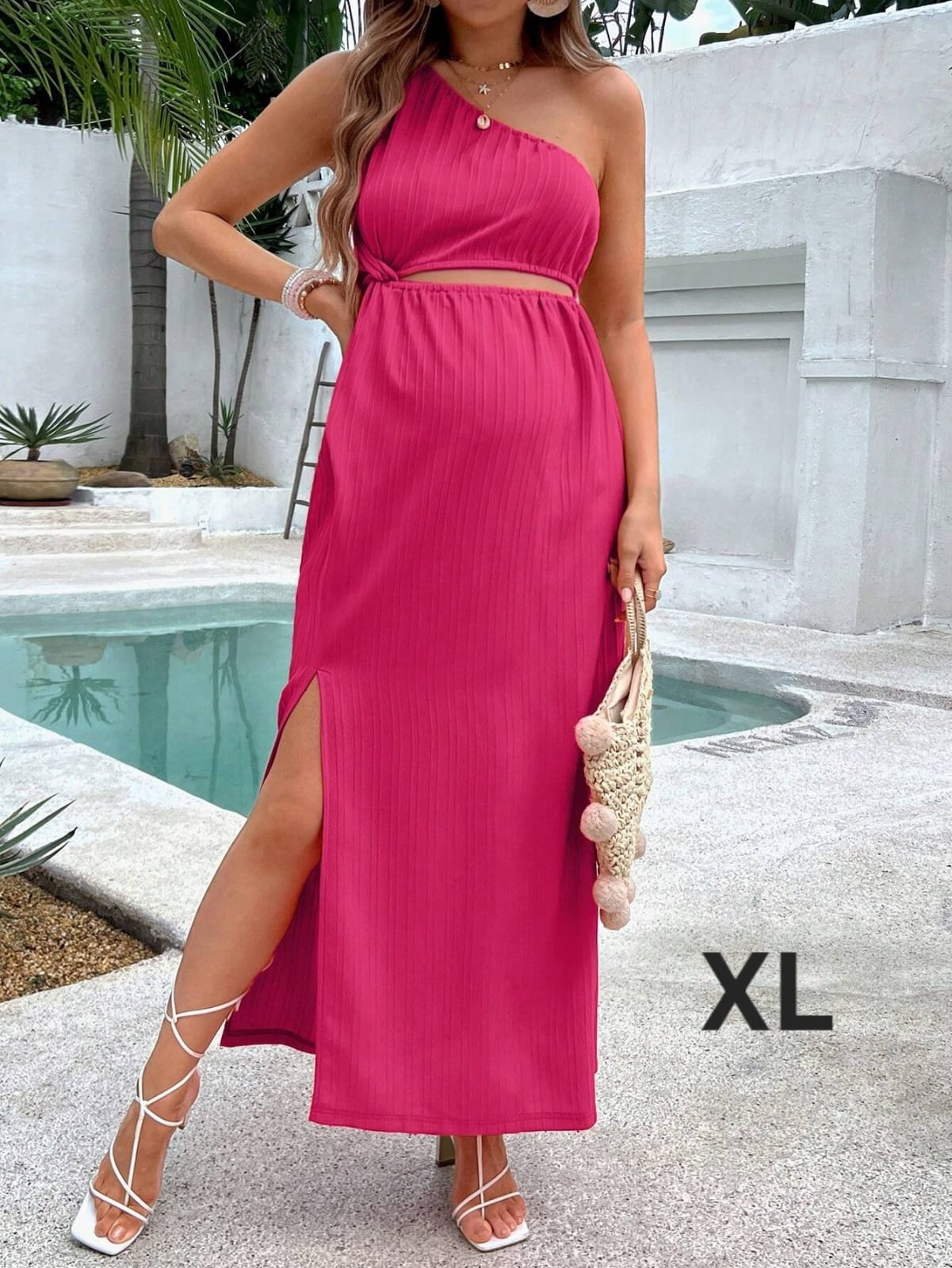 Vestido Fuscia  - Poco Stretch - Talla XL - Maternidad