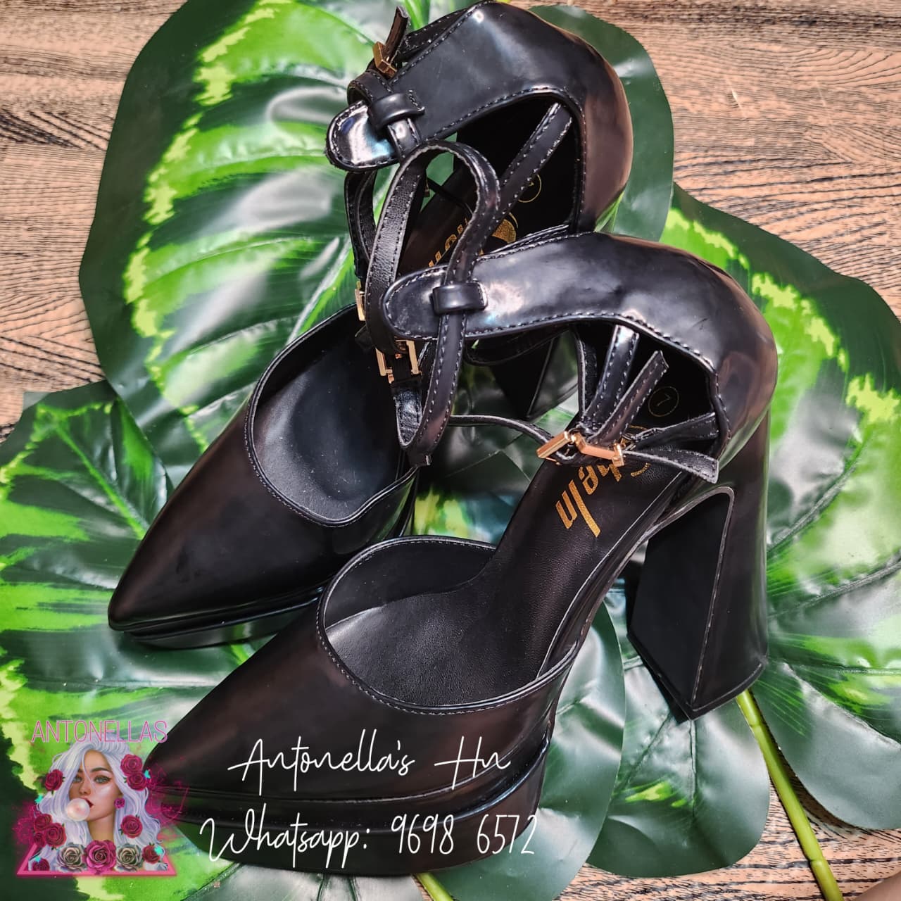 Pumps Negros - Talla 7 - Zapatos Bratz