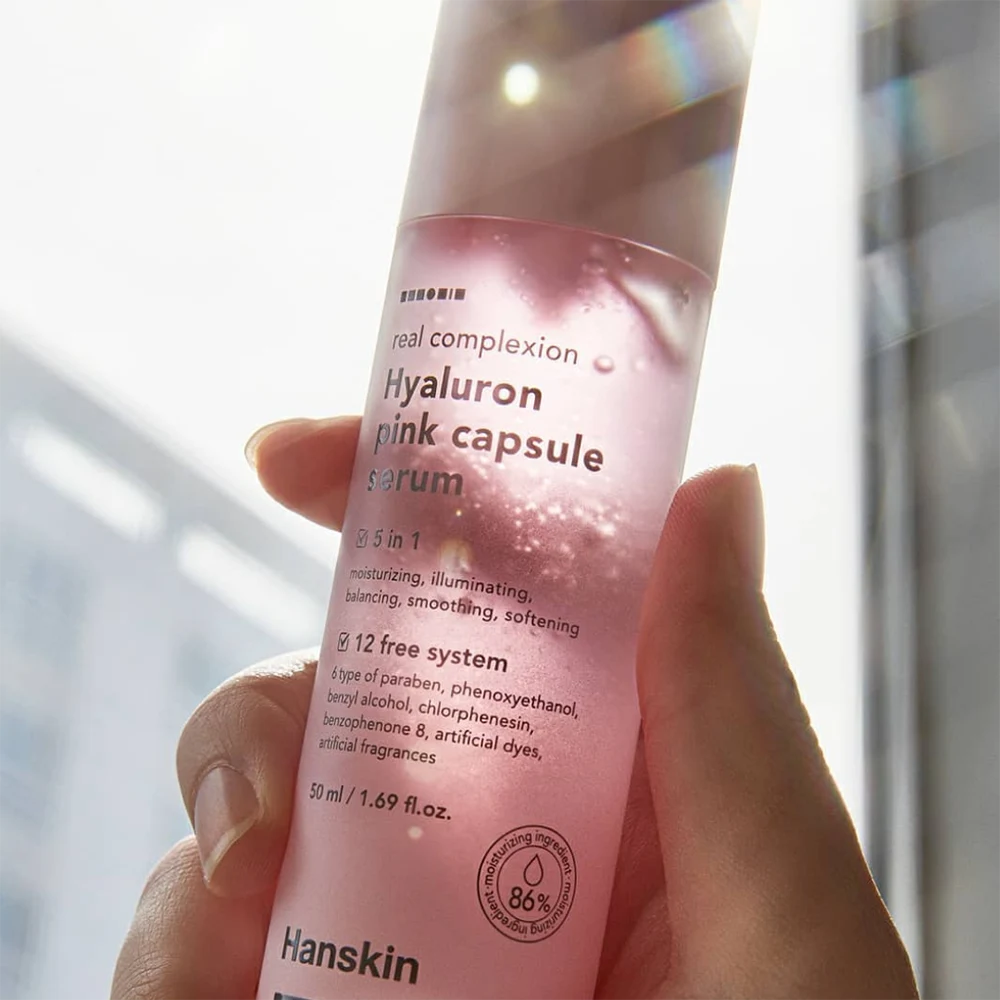 Real Complexion Hyaluron Pink Capsule Serum 50ml - Suero Hidratante de Acido Hialurónico.-Producto Coreano