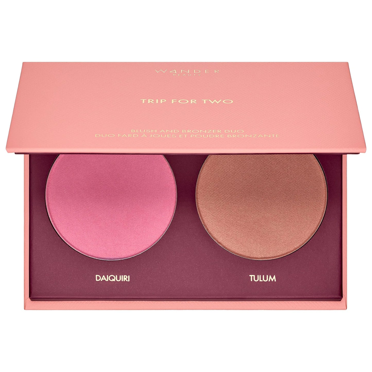 WANDER BEAUTY Trip for Two Blush & Bronzer Daiquiri & Tulum FULL SIZE - Duo de Rubor y Bronceador - Producto Coreano