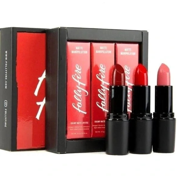 EXPENSIVE HABITS Fully Fire Expensive Habits Lipstick Set FULL SIZE- Lipstick Trio Set Matte