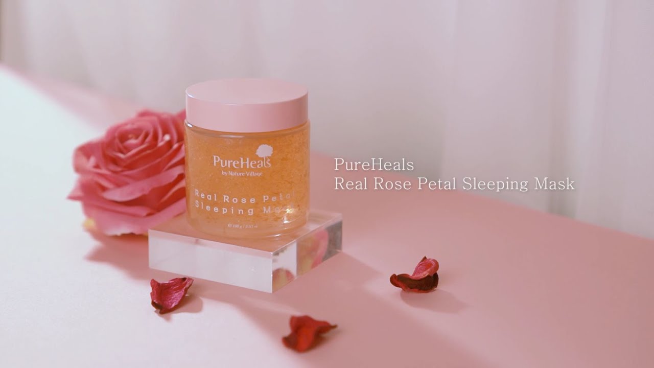 PureHeals Real Rose Petal Sleeping Mask 3.53onz - Mascarilla de Petalos de Rosa.-Producto Coreano
