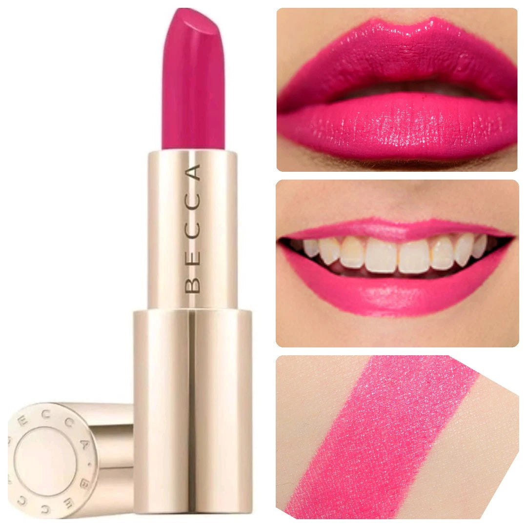 BECCA Ultimate Lipstick LOVE FLAMINGO - FULL SIZE - Lipstick Satinado